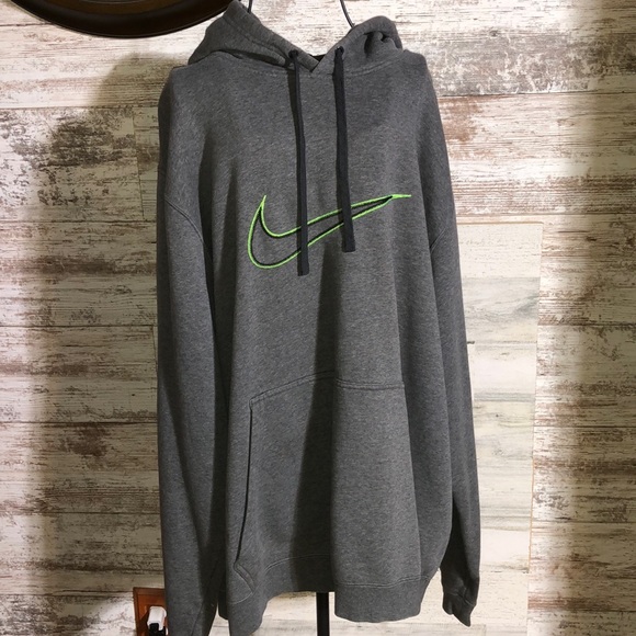 Nike Mens sweat shirt/hoodie 2XL green and gray in color outdoor gym wear - Picture 1 of 5